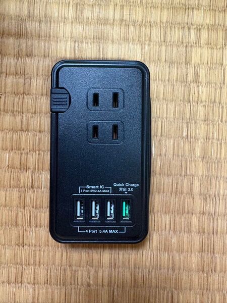 Ewin 電源タップ usb コンセント ac アダプター qc3.0 急速充電 usb充電ポート 一体式 3個口 4USBポート