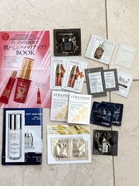 コスメサンプルまとめ売り アルビオン GIVENCHY ORLANE エスティーローダー THREE CLARINS お買い得