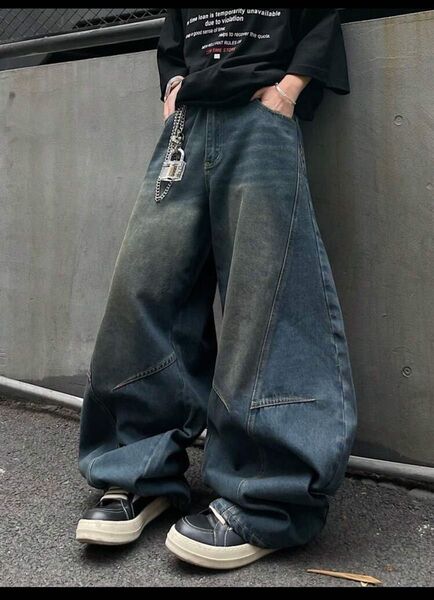 y2k acnestudios jadedlondon menes似ワイドデニムバギーデニム バギーパンツ メンズ 地底人似