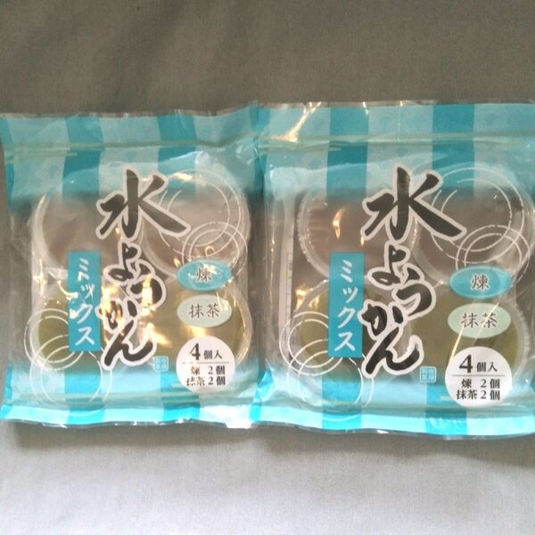佐藤製菓:水ようかん 煉2個 抹茶2個ミックス 2P 計8個入