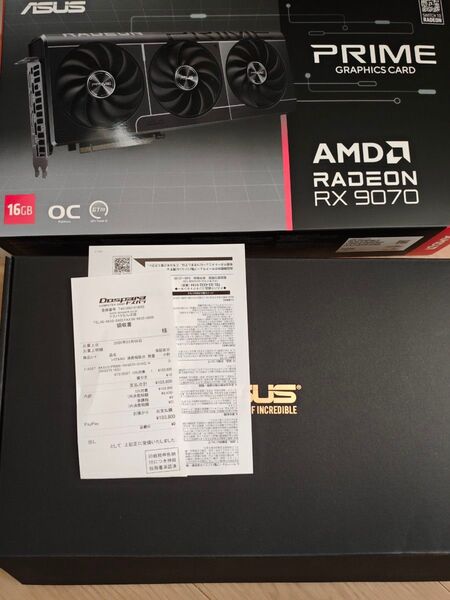 ASUS PRIME Radeon RX 9070 16GB OC 保証書付