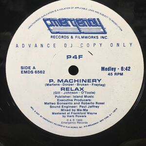12' US盤　PROPAGANDA FOR FRANKIE / P. MACHINERY MEDLEY WITH RELAX