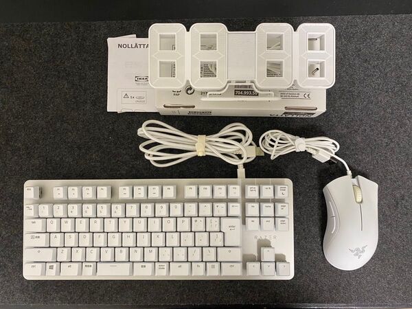Razerキーマウ/IKEA時計 白デバイスセット 値下げ可