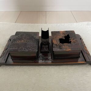 煙草盆 名古屋城 金の鯱 k.t 銅製 MADE IN OCCUPIED JAPAN 喫煙具 シャチホコ 銅蟲 銅器 伝統工芸