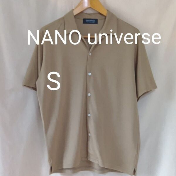 NANO universe ナノユニバース 開襟シャツ オープンカラーシャツ S