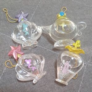 ディズニー アリエル 香水瓶モチーフ キーホルダー 4個セット