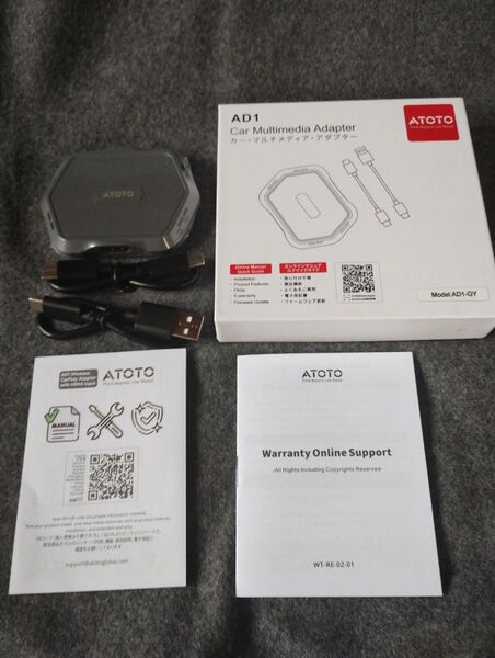 【未使用】ATOTOMOVE AD1 ワイヤレスcarplayアダプター