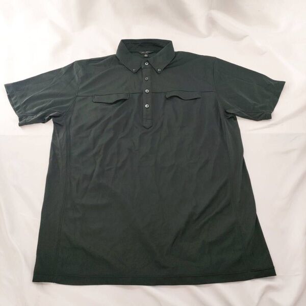 A-22【良品】UNIQLO ユニクロ 半袖ポロシャツ Tシャツ ブラック 黒 トップス カットソー 半袖Tシャツ ヴィンテージ