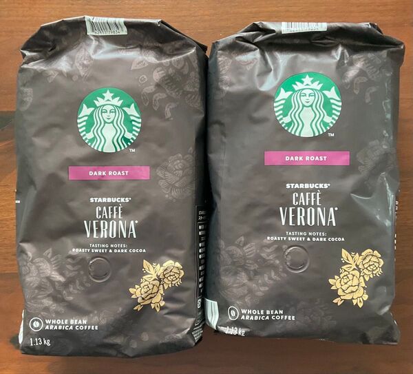 スターバックス カフェベロナ (豆) ダークロースト1.13kg×2袋