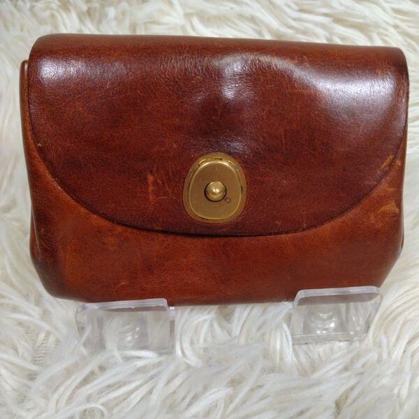 leatheria レザー コインケース 小銭入れブラウン