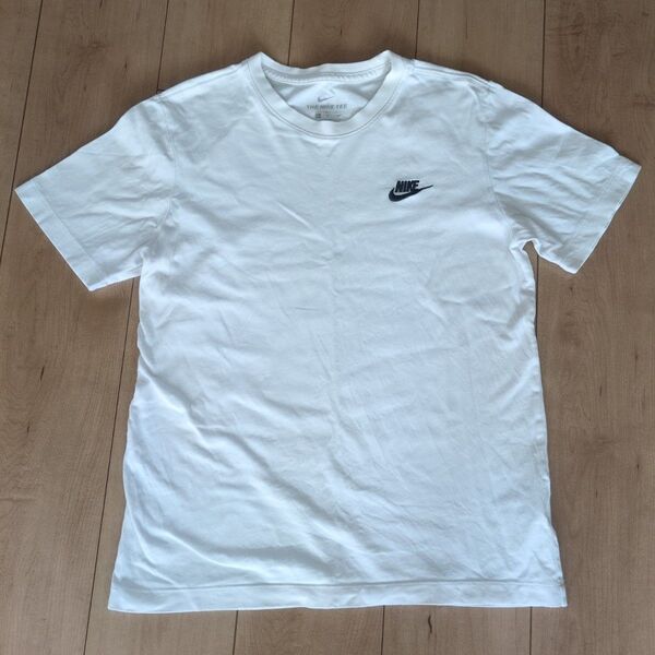 ナイキ NIKE 白Tシャツ Sサイズ 刺繍ロゴ ワンポイント 半袖