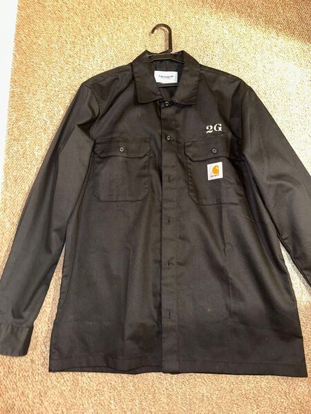 カーハート ワークシャツ Carhartt 長袖シャツ XL シャツ アメカジ 半袖 ブラック ワーク