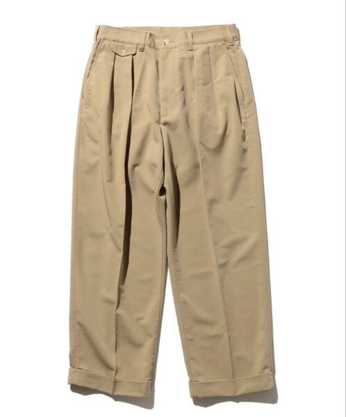 BEAMS PLUS 2 Pleats Trousers PE Twill Sサイズ ビームス パンツ ベージュ