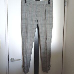 新品未使用 チェック柄 七分丈 パンツ M レストローズ 春 夏