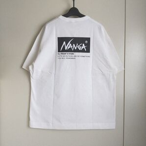 ナンガ フリークスストア別注 エコハイブリッド ルーズフィット ロゴ 刺繍Tシャツ ホワイト Lサイズ 新品