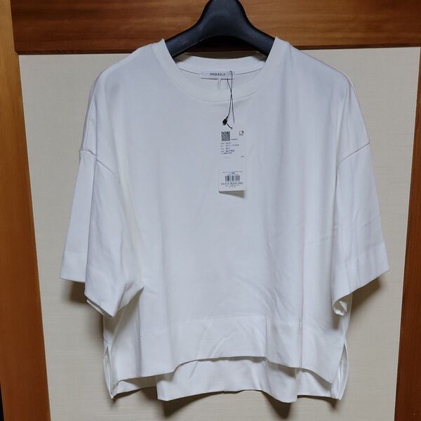 オペークドットクリップ Tシャツ カットソー 白 半袖