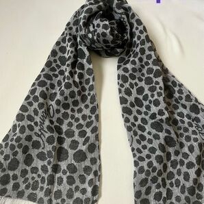 Toprs トピーズ コットン&リネン ストール グレー系豹柄 美品