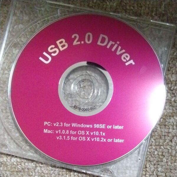 USB2.0Driver 詳細不明 USB 2 2.0 Driver CD-ROM CD Windows Mac 98SE