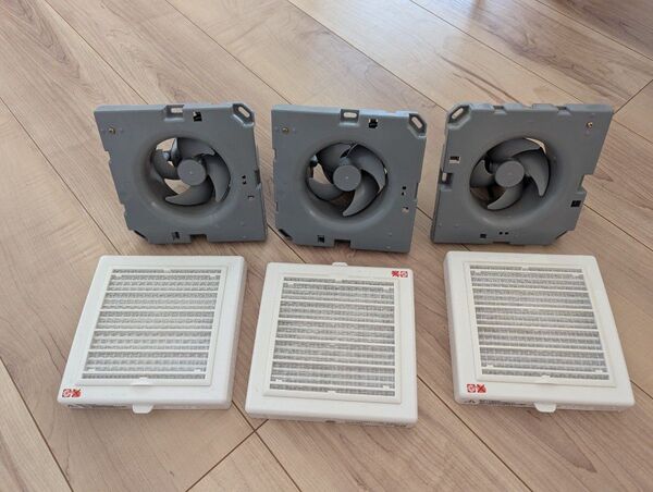 フィルター付き パイプファン 換気扇 バクマ kpf-08d 3台セット