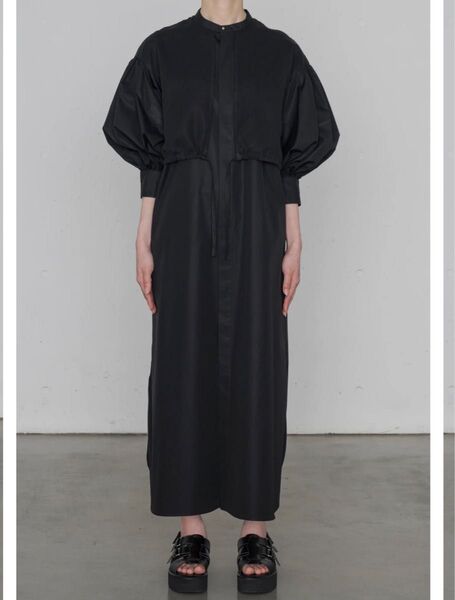 HYKEハイク COTTON BALLOON SLEEVE DRESS