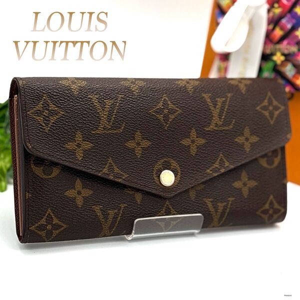 【新型】ルイヴィトン モノグラム ポルトフォイユ サラ 長財布 ブラウン LOUIS VUITTON