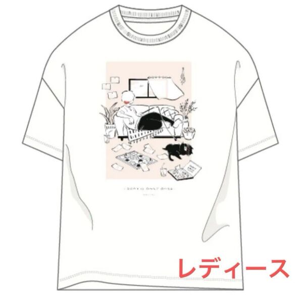 キヨ猫Tシャツ白(昼下がり)レディース きよねこ屋 東キヨドーム Tシャツ 白 ホワイト