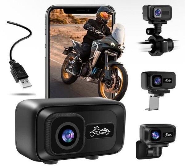 2K バイク用ドライブレコーダー SULUWU 衝撃感知 ループ録画 オートバイ ドラレコ 高防塵防水機能 WiFiと専用アプリ