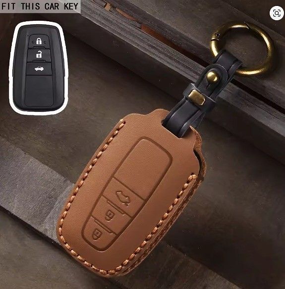 キーカバー レザー スマートキーケース 本革 牛本革 アクセサリー トヨタ ブラウン
