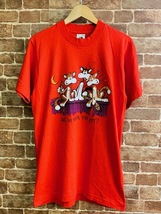 ★表記M/USA製！1985年ヴィンテージ酔っ払いキャラクター両面プリントユーズドTシャツ.Vintage.アメリカ製古着.アメカジ.猫.80'sラギッド_画像2