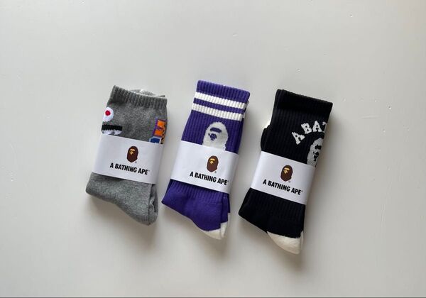 新品 アベイシングエイプ ソックス 3足セット