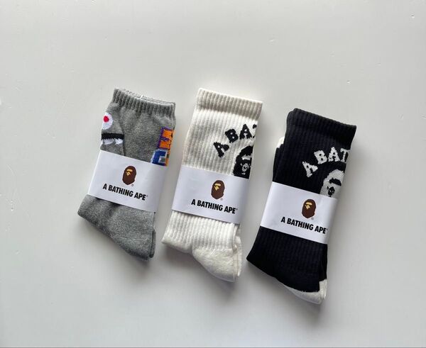 新品 アベイシングエイプ ソックス 3足セット