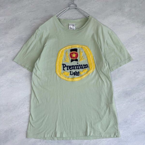 go slow caravan ゴースローキャラバン Premium Light 刺繍Tシャツ ミントグリーン サイズ4(L相当)