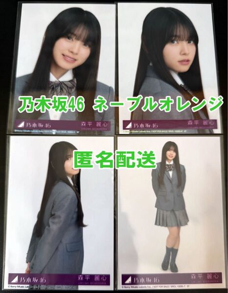 森平麗心 乃木坂46 ネーブルオレンジ 封入 生写真 4枚 コンプ