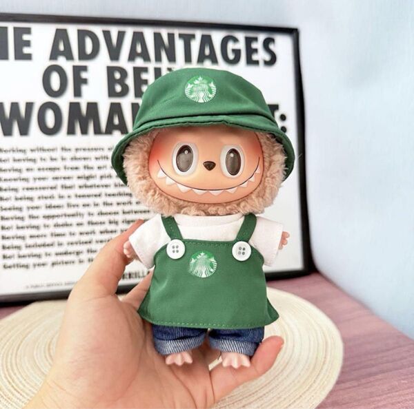 labubu ラブブ ぬいぐるみ着17cm 着せ替え服 4点セット