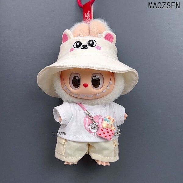 labubu ラブブ ぬいぐるみ着17cm 可愛い 着せ替え服 4点セット