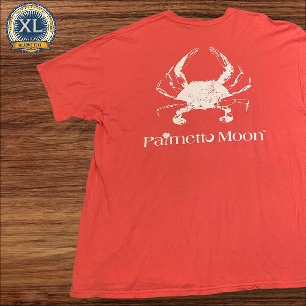 【セール!! US古着】サーモンピンク XL アニマル カニ Tシャツ 半袖 プリント メンズ レディース