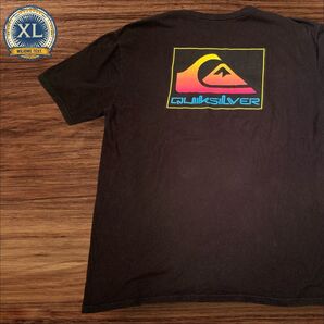 【セール!! US古着】クイックシルバー ブラック XL サーフ Tシャツ 半袖 プリント メンズ レディース