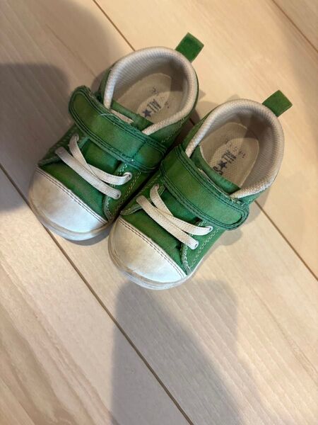 スニーカー オールスター all star 緑 グリーン ベビー 14.5