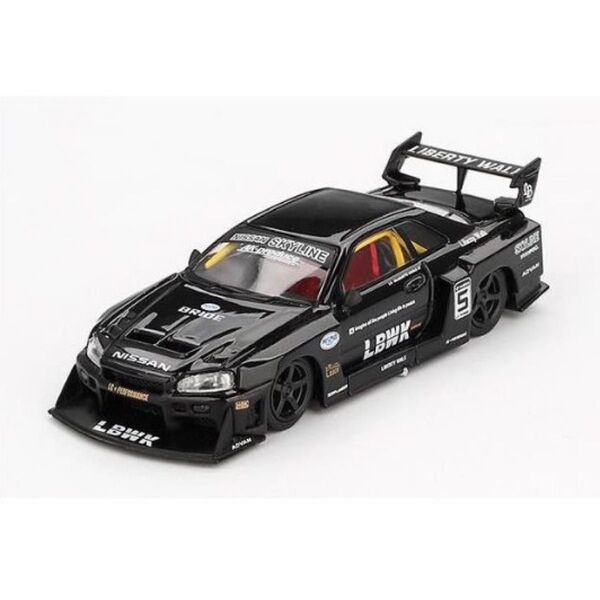 1/64 黒 LB-ER34 mini gt スーパーシルエット (Y171)