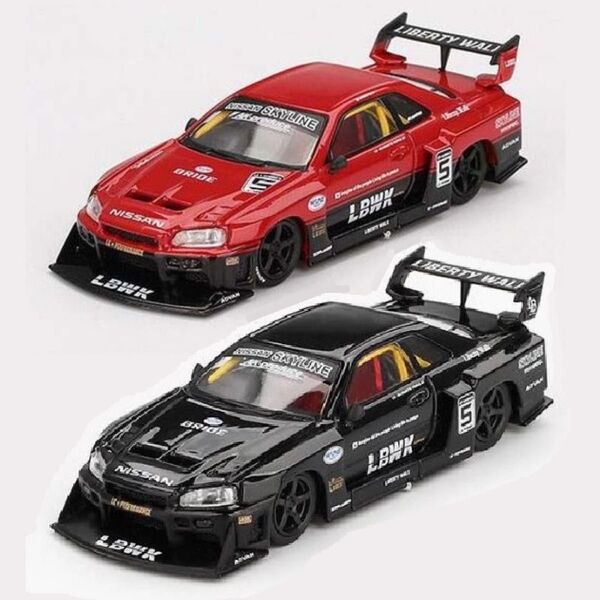 1/64 赤黒&黒 2種セット LB-ER34 スーパーシルエット (Y171)