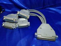 ■送料無料 PC-9801系 4ポートシリアル RS232C 変換ケーブル 37pinを25ピンx4へ。Cバスの複数ポート対応の通信ボード用と思われます_画像1