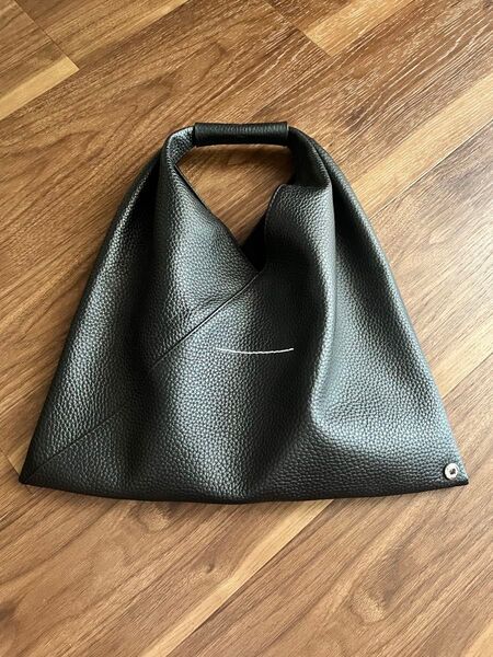 美品 MM6 Maison Margiela マルジェラ Japanese Bag ハンドバッグ トートバッグ ブラック レザー