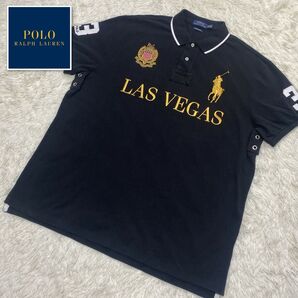 極美品!レア!POLO RALPH LAUREN LAS VEGAS 3 2XL 半袖 ポロシャツ ビッグポニー ラルフローレン