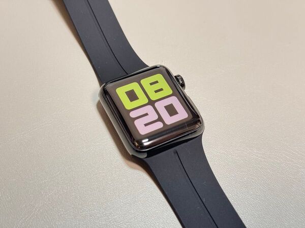 【美品】Apple Watch GPSモデル ステンレススチール スペースブラック 38 mm A1757 アップルウォッチ
