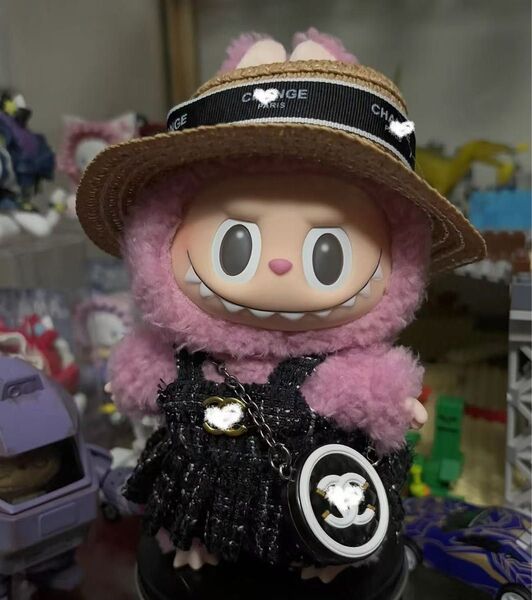 ラブブ labubu コスチューム ぬいぐるみ服着せ替え服 かわいい3点セット