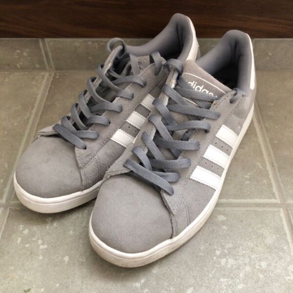 美品 アディダス キャンパス グレー 27.5cm adidas campus スニーカー ライトグレー