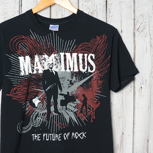 GS9052 マキシマス MAXIMUS Tシャツ S 肩幅45 スカル GILDAN ロック メール便可 xq