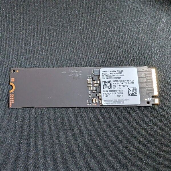 【181時間】【522回】 SAMSUNG MZ-VLQ2560 PM991 PCIe NVMe SSD 256GB 正常