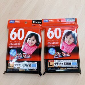 デジカメ印画紙 ピュアホワイト L版 Nakabayashi JPSK-L-60G 2個セット