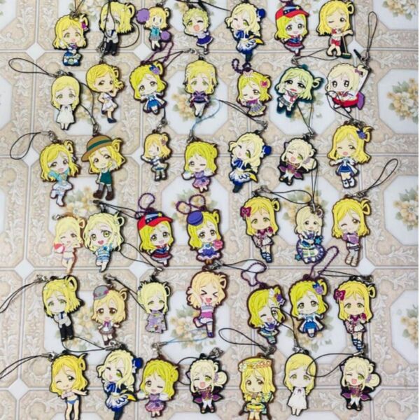 ラブライブ サンシャイン きゅんキャラ ラバー ストラップ Aqours 小原鞠莉 まとめ 42個 ラバーマスコット
